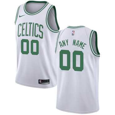 Women%27s Customized Boston Celtics White Nike NBA Association Edition Jersey